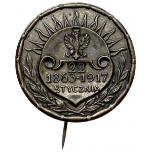 Znaczek na szpilce, 22 stycznia 1863-1917