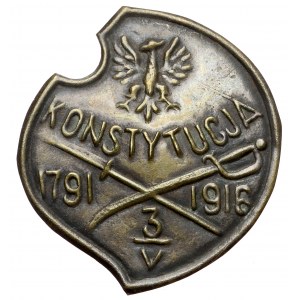 Znaczek KONSTYTUCJA 1791 3/V 1916