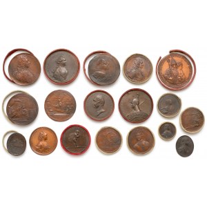 Kolekcja galwanotypów rzadkich medali czasów Rosji Carskiej (18szt)