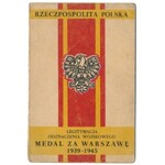 Medal za Warszawę 1939-1945 + legitymacja i zdjęcia