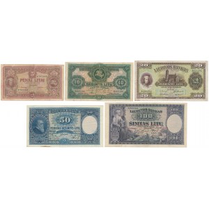 Lithuania - set of 5 banknotes 1927-1929