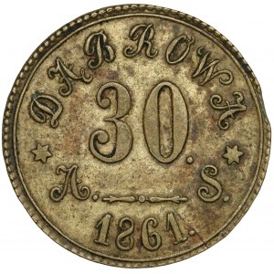 Dąbrowa, Żeton o nominale 30 kopiejek 1861