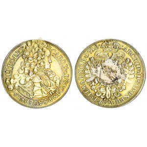 Austria Bohemia 1/2 Thaler 1716 Charles VI(1711-1740). Averse: Laureate armored bust with long wig r...