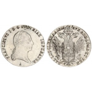 Austria 1 Thaler 1818 A Francis I (1815-1835). Averse: Laureate head right. Reverse: Crowned imperia...