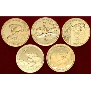 Belarus Lot of 5 coins 2006. Belarusian National Parks and Nature Reserves. Gold. (With box and cert...