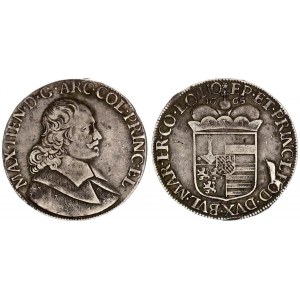 Liege 1 Patagon 1665 Maximilian Henry of Bavaria (1650-1688) Av: Bust of Maximilian Henry right Rv: ...