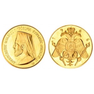 Cyprus 1 Sovereign 1966 Averse: Bust of Archbishop Makarios III left. Reverse: Eagle. Gold. X M4