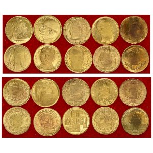 Europe 2000  Miniature replica of gold coins. In box. Lot of 10 Coins
