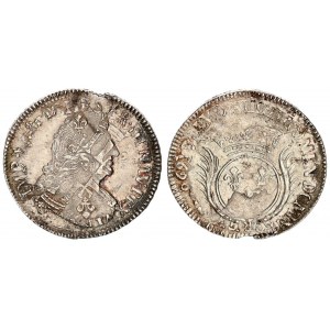 France 1/2 Ecu 1694 A Louis XIV(1643-1715). Averse: Mailed bust right. Reverse: Crowned circular shi...