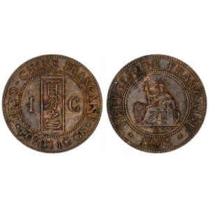 France Indo-China 1 Cent 1893 A Paris. Averse title: FRENCH REPUBLIC - 1893 -. Averse description: A...