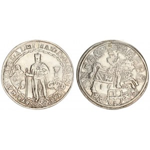 Germany Teutonic Order 1/2 Thaler 1616 Maximilian III (1612-1616). Averse: Supported shield at left....