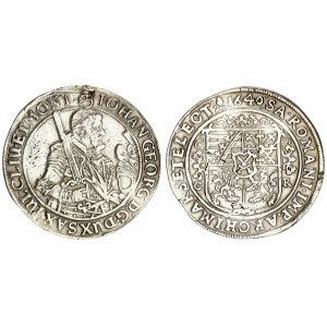 Germany Saxony 1/2 Thaler 1640 CR Johann George I(1611-1656). Averse: Bust right with sword and helm...