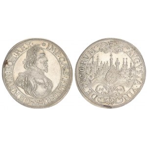 Germany Augsburg 1 Thaler 1642 Ferdinand III (1637 - 1657). Averse: City view with large pine cone i...