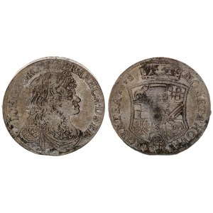 Germany Anhalt Dessau 2/3 Thaler 1675 FCV Johann Georg II(1660-1693). Averse: Bust on the right. Rev...