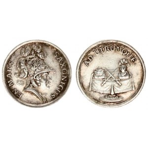 Germany Medale 1694 Saxony Albertine line Friedrich August I 1694-1733. Small silver medal o.J. Brb....