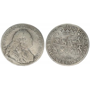 Germany Saxony 1/3 Thaler 1754 FWoF Friedrich Augustus III (1734-1763). Averse: Armored bust right. ...