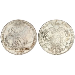 Germany Nurnberg 1 Thaler 1761 SF Averse: Crowned divided shield on eagle's breast. Averse Legend: F...