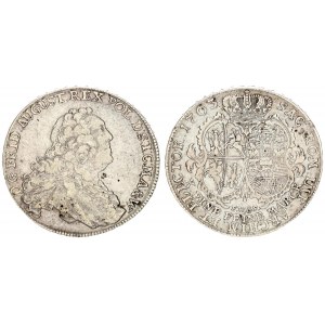 Germany Saxony 1 Thaler 1763 FWôF Friedrich August II(1733-1763). Averse: Armored bust right. Averse...