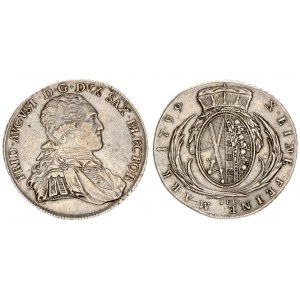 Germany Saxony 1 Thaler 1799 IEC Friedrich August III(1763-1827). Averse: Armored bust right. Averse...