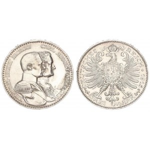 Germany Saxe Weimar Eisenach  3 Mark 1915 A Centenary of Grand Duchy. Wilhelm Ernst(1901-1918). Aver...