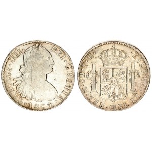 Mexico 8 Reales 1804 TH Charles IV(1788-1808). Averse: Armored bust of Charles IIII right. Averse In...