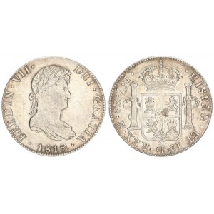 Mexico 8 Reales 1819 JJ Ferdinand VII(1808-1833). Averse: Armored laureate bust right. Averse Legend...