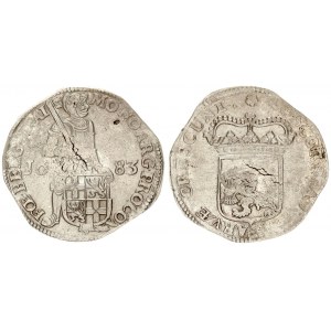 Netherlands 1 Silver Ducat 1683 Utrecht.  Av: Standing armored Knight with crowned shield of Holland...