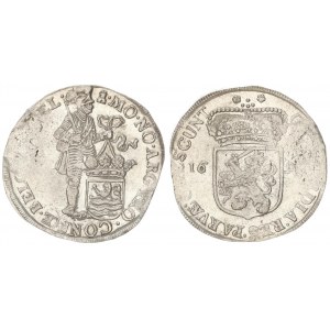 Netherlands 1 Silver Ducat 1694 Zeeland. Av: Standing armored Knight with crowned Zeeland shield at ...