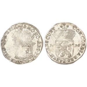 Netherlands ZEELAND 1 Silver Ducat 1696. Averse: Standing armored Knight with crowned Zeeland shield...