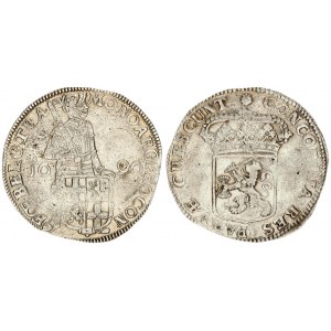 Netherlands 1 Silver Ducat 1696 Utrecht.  Av: Standing armored Knight with crowned shield of Holland...
