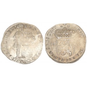 Netherlands 1 Silver Ducat 1698 Zeeland. Av: Standing armored Knight with crowned Zeeland shield at ...