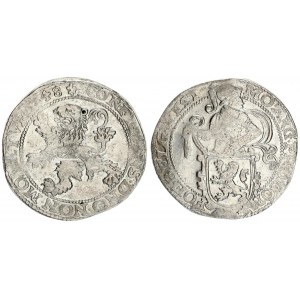 Netherlands West Friesland 1 Lion Daalder 1648 Mint mark: Lily. Av.: Armored knight holding drapery ...