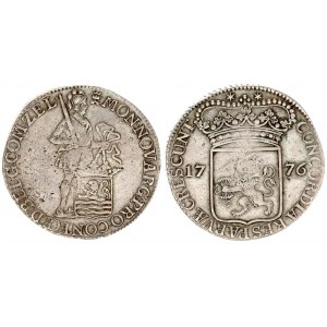 Netherlands Zeeland 1 Silver Ducat 1776 Averse: Standing armored Knight with crowned Zeeland shield ...