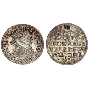 Poland 3 Groszy 1619 Krakow. Sigismund III Vasa(1587-1632).Bust with a king's value armorials and da...
