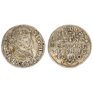 Poland 3 Groszy 1624 Krakow. Sigismund III Vasa(1587-1632).Bust with a king's value armorials and da...