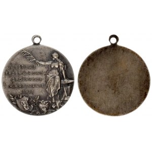 Poland Silver Medal 1911 Food Industry Exhibition in Warsaw. The Industrial and Food Exhibition in W...