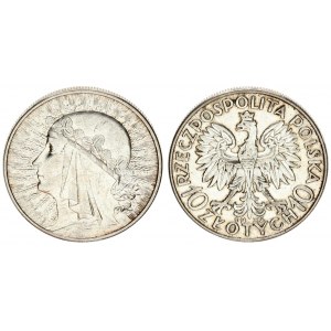 Poland 10 Zlotych 1933 London Mint: without mint mark. Averse: National arms flanked by value. Avers...