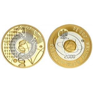 Poland 200 Zloty 2000 Warsaw. 2000 gold / silver 13.60 g. pure gold 9.75 g. Coin in the original NBP...