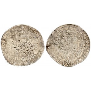 Spanish Netherlands Brabant 1 Patagon 1623 Brussels. Philip IV(1621-1665). Averse: Crowned shield of...