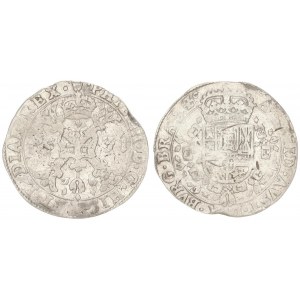 Spanish Netherlands 1/2 Patagon 1631 BRABANT Antwerp. Philip IV (1621-1665).  Averse:Crowned shield ...
