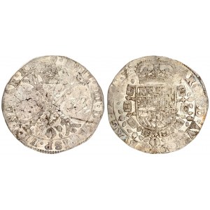Spanish Netherlands Brabant 1 Patagon 1633 Antwerp. Philip IV(1621-1665) Averse: Crowned shield of P...