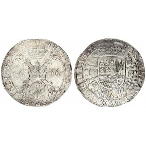 Spanish Netherlands 1 Patagon 1636 Brabant Antwerp. Philip IV (1621-1665). Averse.: PHIL. IIII. D. G...