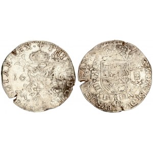 Spanish Netherlands Flanders 1 Patagon 1646 Philip IV(1621-1665). Averse: St. Andrew's cross crown a...