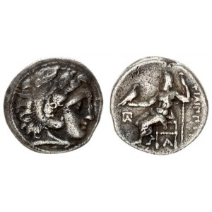 Greece Macedon 1 Drachma Philip III Arrhidaios 323-317 BC.  Kolophon. Head of Herakles right wearing...
