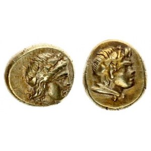 Greece Lesbos Mytilene 1 Hekte 377 (377-326BC). Averse: Head of Dionysos right wearing ivy wreath. R...