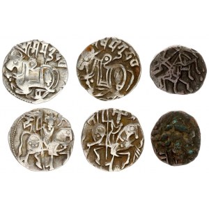 India 1 Drachma & 1 Jital ca.750-1000 AD Kabulshahi Empire - Light standard drachm of Spalapati Deva...