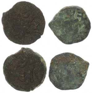 Judah 1 Prutah 1-2 Century BC Jarusalem. Bronze. Lot of 2 Coins