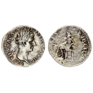 Roman Empire 1 Denarius  Nerva AD 96-98. Rome IMP NERVA CAES AVG P M TR P COS IIP P; Laureate head o...