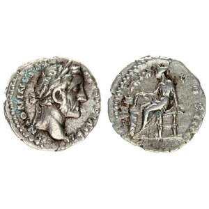 Roman Empire 1 Denarius Antoninus Pius AD 138-161. Roma. ANTONINVS AVG PIVS P P IMP II. laureate bus...