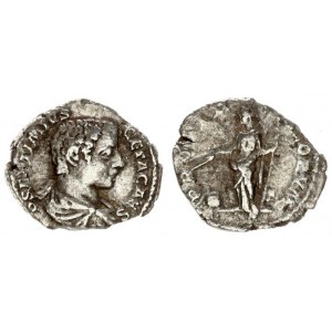 Roman Empire 1 Denarius  Geta AD 198 - 209. As Caesar. Roma. Averse: P SEPTIMIVS GETA CAES Draped an...